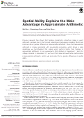 Cover page: Spatial Ability Explains the Male Advantage in Approximate Arithmetic
