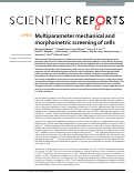 Cover page: Multiparameter mechanical and morphometric screening of cells.