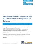 Cover page: Supercharged? Electricity Demand and the Electrification of Transportation in California