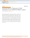 Cover page: Structural basis for impairment of DNA methylation by the DNMT3A R882H mutation