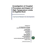 Cover page: Investigation of Coupled Processes and Impact of High Temperature Limits in Argillite Rock
