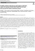 Cover page: The Effect of Partnership Presence and Support on HIV Viral Suppression Among Serodiscordant Partnered and Single Heterosexual HIV-Positive Individuals in Brazil