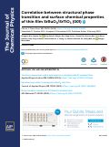 Cover page: Correlation between structural phase transition and surface chemical properties of thin film SrRuO3/SrTiO3 (001)