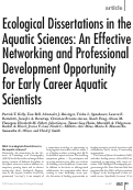Cover page: Ecological Dissertations in the Aquatic Sciences: An Effective Networking and Professional Development Opportunity for Early Career Aquatic Scientists