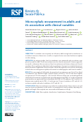 Cover page: Microcephaly measurement in adults and its association with clinical variables