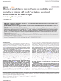 Cover page: Effects of prophylactic indomethacin on morbidity and mortality in infants &lt;25 weeks’ gestation: a protocol driven intention to treat analysis