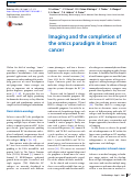 Cover page: Imaging and the completion of the omics paradigm in breast cancer.