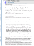 Cover page: Characteristics of youth at high risk for bipolar disorder compared to youth with bipolar I or II disorder.