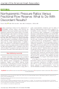 Cover page: Nonhyperemic Pressure Ratios Versus Fractional Flow Reserve: What to Do With Discordant Results?