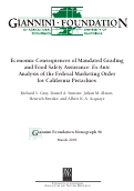 Cover page: Economic Consequences of Mandated Grading and Food Safety Assurance: Ex Ante Analysis of the Federal Marketing Order