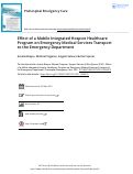 Cover page: Effect of a Mobile Integrated Hospice Healthcare Program on Emergency Medical Services Transport to the Emergency Department