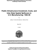 Cover page: Public Infrastructure Investment, Costs, and Inter-State Spatial Spillovers in U.S. Manufacturing: 1982-96