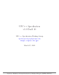 Cover page: UPC++ Specification v1.0, Draft 10