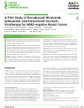 Cover page: A pilot study of neoadjuvant nivolumab, ipilimumab and intralesional oncolytic virotherapy for HER2-negative breast cancer