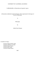 Cover page: Scribbledehobble : a dissertation on linguistic agency