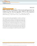 Cover page: RCB initiates Arabidopsis thermomorphogenesis by stabilizing the thermoregulator PIF4 in the daytime