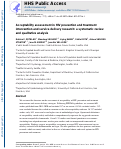 Cover page: Acceptability Assessment in HIV Prevention and Treatment Intervention and Service Delivery Research: A Systematic Review and Qualitative Analysis.