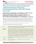 Cover page: Association between regional body fat and cardiovascular disease risk among postmenopausal women with normal body mass index