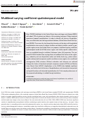 Cover page: Multilevel varying coefficient spatiotemporal model