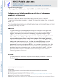 Cover page: Substance use initiation and the prediction of subsequent academic achievement