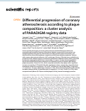 Cover page: Differential progression of coronary atherosclerosis according to plaque composition: a cluster analysis of PARADIGM registry data