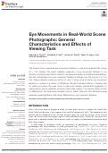 Cover page: Eye Movements in Real-World Scene Photographs: General Characteristics and Effects of Viewing Task