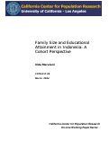 Cover page: Family Size and Educational Attainment in Indonesia: A Cohort Perspective