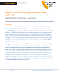 Cover page: Health Conditions Among Unsheltered Adults in the U.S.