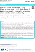 Cover page: Gut microbiome composition in the Hispanic Community Health Study/Study of Latinos is shaped by geographic relocation, environmental factors, and obesity