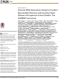 Cover page: Genome-Wide Association Study for Incident Myocardial Infarction and Coronary Heart Disease in Prospective Cohort Studies: The CHARGE Consortium