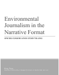 Cover page of Environmental Journalism in the Narrative Format: Species Conservation Storytelling