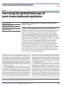 Cover page: Surveying the global landscape of post-transcriptional regulators.