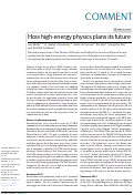 Cover page: How high-energy physics plans its future