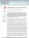Cover page: A Weber-like law for perceptual learning