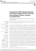 Cover page: Toxoplasma GRA Peptide-Specific Serologic Fingerprints Discriminate Among Major Strains Causing Toxoplasmosis