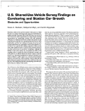Cover page: U.S. Shared-Use Vehicle Survey Findings on Carsharing and Station Car Growth