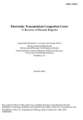 Cover page: Electricity transmission congestion costs: A review of recent 
reports