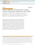 Cover page: Diverse sediment microbiota shape methane emission temperature sensitivity in Arctic lakes