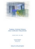 Cover page: Thermal comfort models and complaint frequencies