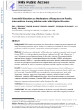 Cover page: Comorbid disorders as moderators of response to family interventions among adolescents with bipolar disorder.