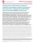 Cover page: Cardiopoietic cell therapy for advanced ischemic heart failure: results at 39 weeks of the prospective, randomized, double blind, sham-controlled CHART-1 clinical trial