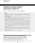 Cover page: Self-Reported Cannabis Use and Markers of Inflammation in Men Who Have Sex With Men With and Without HIV