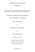 Cover page: Seeing and Hearing Fluid Subspaces