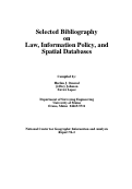 Cover page: Selected Bibliography on Law, Information Policy, and Spatial Databases (94-2)