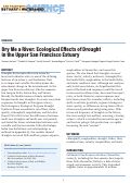 Cover page: Dry Me a River: Ecological Effects of Drought in the Upper San Francisco Estuary