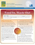 Cover page: Youth Development through Veterinary Science, 6: Food In, Waste Out