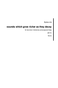 Cover page: Sounds Which Grow Richer As They Decay