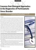 Cover page: Concerns Over Divergent Approaches in the Diagnostics of Posttraumatic Stress Disorder