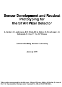 Cover page: Sensor Development and Readout Prototyping for the STAR Pixel Detector