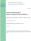 Cover page: Potential Global Benefits of Improved Ceiling Fan Energy Efficiency